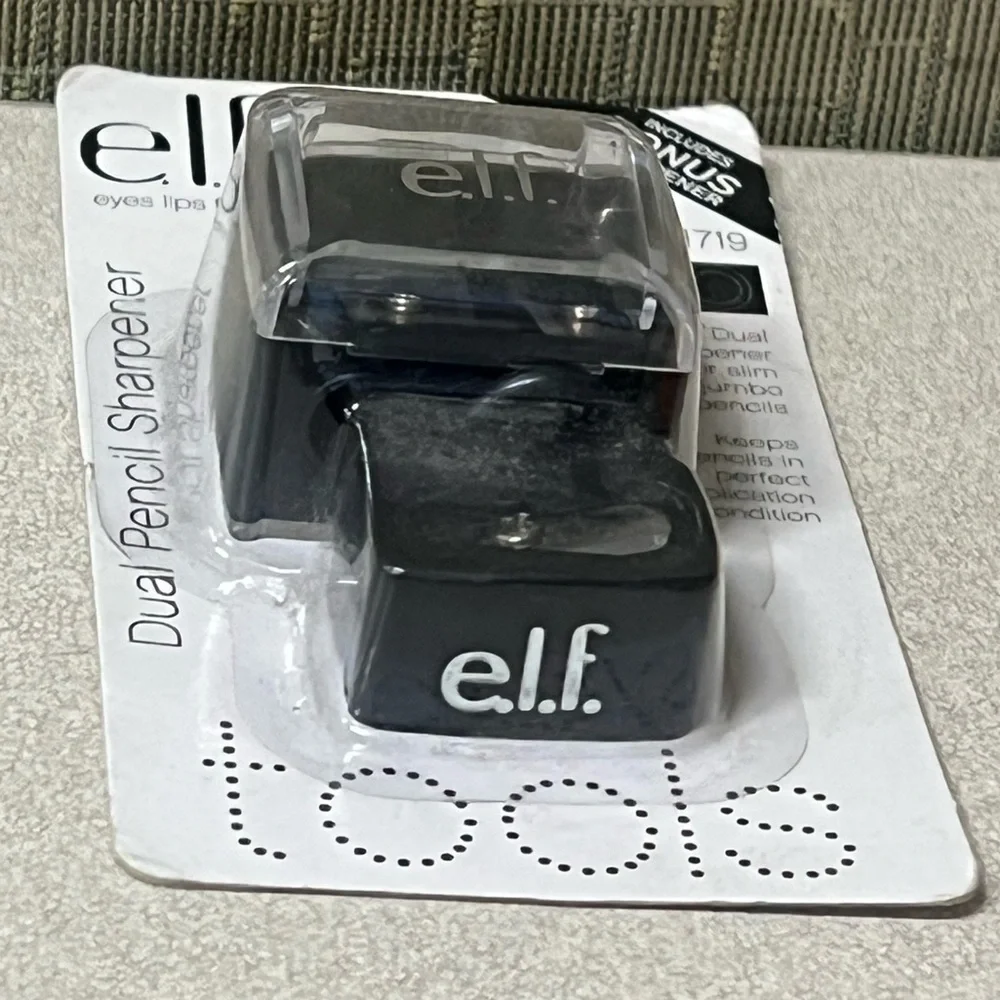 e.l.f. Dual Pencil Sharpener Slim & Jumbo Makeup Sharpener w/ Bonus Sharpener